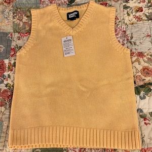 NWT Lands End Boys Sweater Vest yellow small 6/7